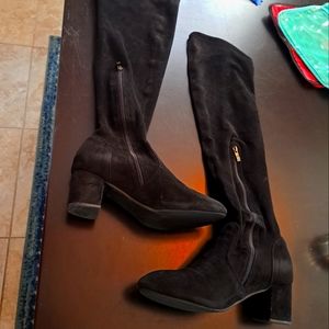 Knee high black boots